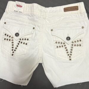 2000's Studded Low Rise Cotton Cargo Shorts